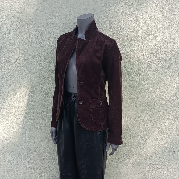 H&M (Hennes & Mauritz) LADIES 98% COTTON LUX COURDUROY (2) BUTTON JACKET - Picture 3 of 17